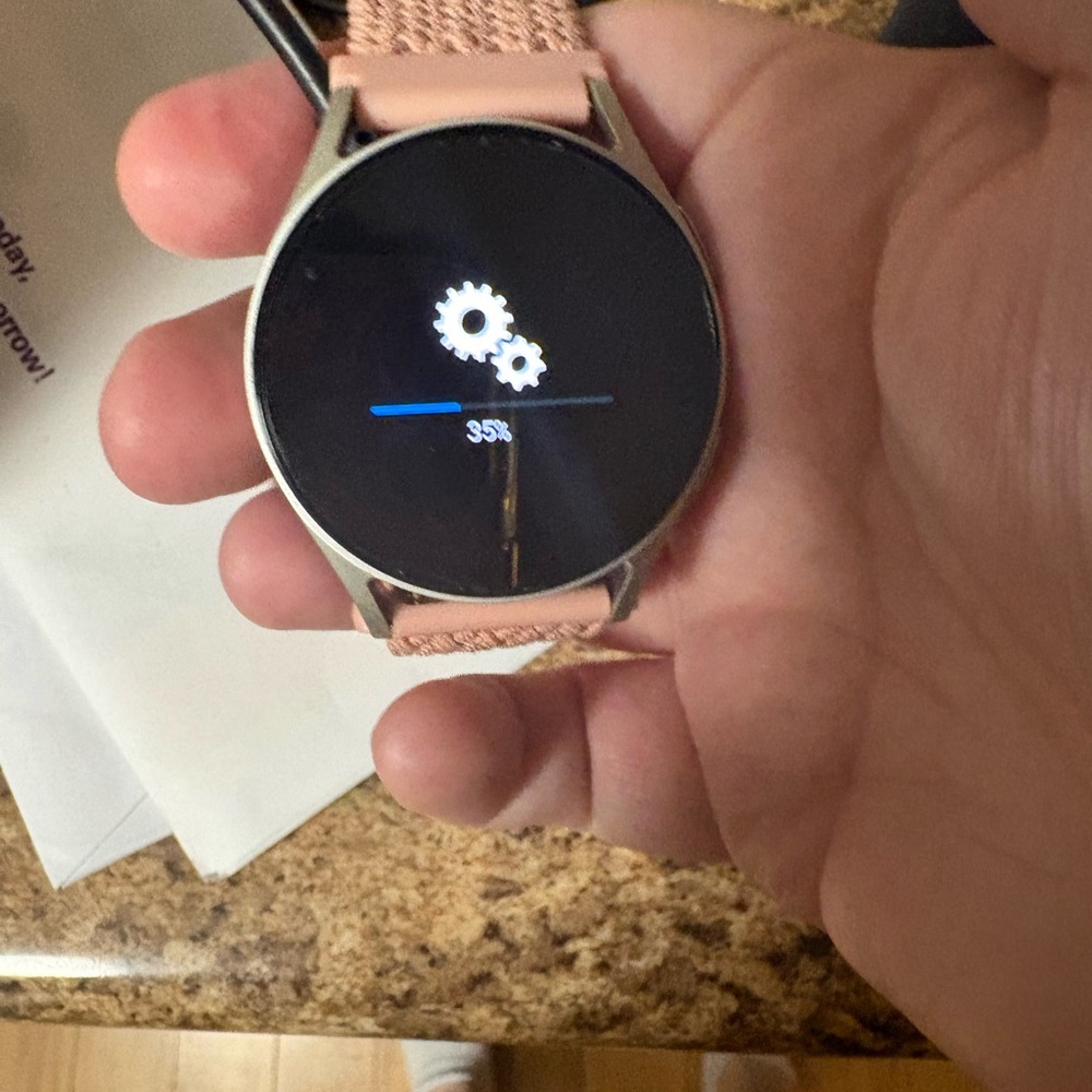Samsung Smartwatch with Pink Strap